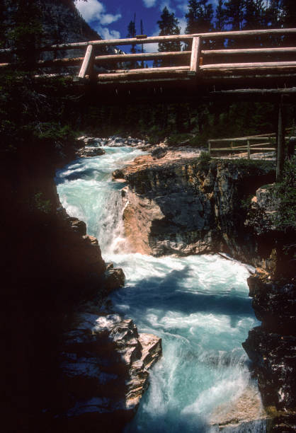 Kootenay National Park - Marble Canyon - Waterfall & Bridge - 1989