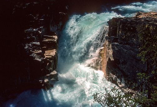 Kootenay National Park - Marble Canyon - Waterfall Horizontal - 1989. Scanned from Kodachrome 64 slide.