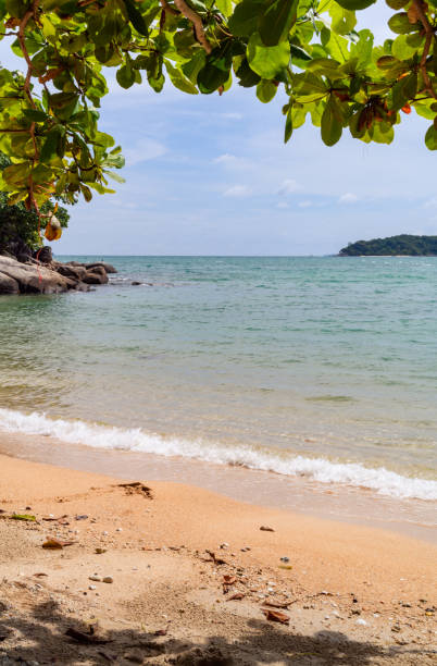 Rawai beach with island view stock photo