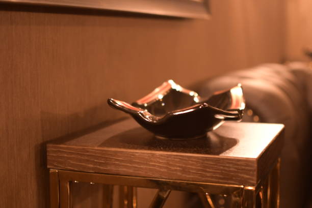istock Designer Bowl on a Pedestal in a Brownish Interior 1440655842