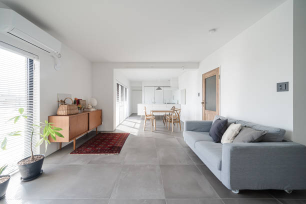 simple modern style living and dining