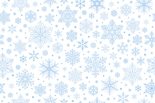 Seamless pattern with snowflakes. Vector rectangular background.