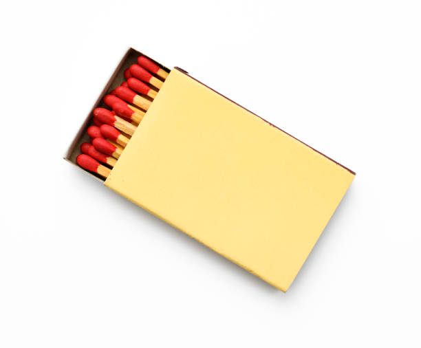 istock Isolated shot of opend old matchbox on white background 1440666646