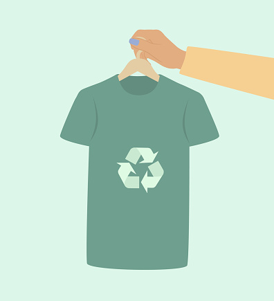 Sustainable Fashion Concept With Recycled T-shirt
