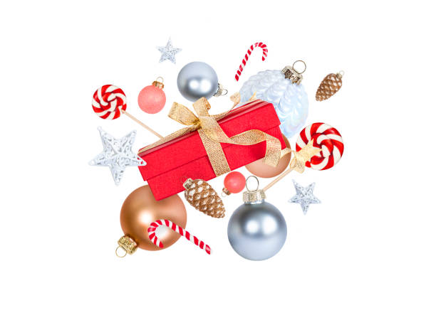 istock Christmas composition of gifts, decorations, sweets 1440669011
