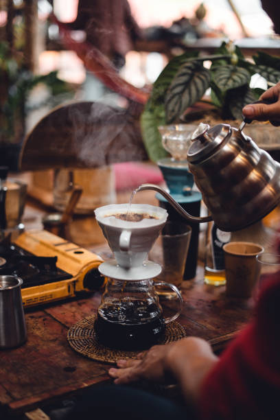 istock Coffee, coffee making and drip coffee in house 1440681068