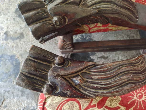 istock Teak wood classic chair 1440682520