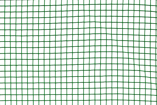 green net on white background. It can be part of soccer, volleyball, tennis, fishing networks. High resolution texture