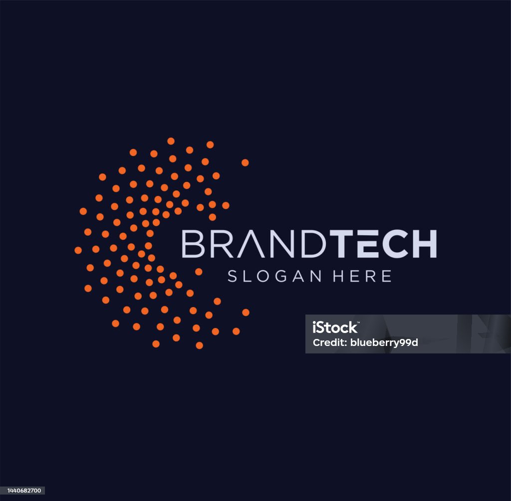 Tech Dots Icon Dot Tech Symbol Design Technology Digital Template Illustration Stock ...