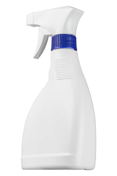 istock bottle spray detergent isolated on white background. shooting from a lower angle. the bottle is turned with the nozzle to the left 1440682987
