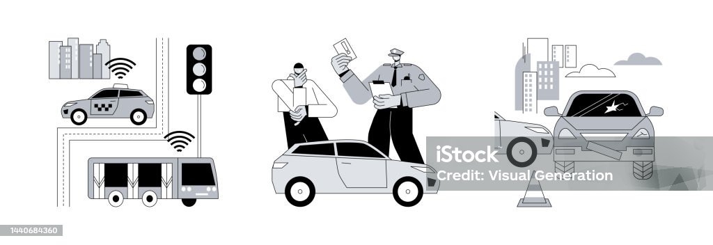 Traffic Control Systems Graphic Traffic Control Abstract Concept Vector Illustrations Stock ...