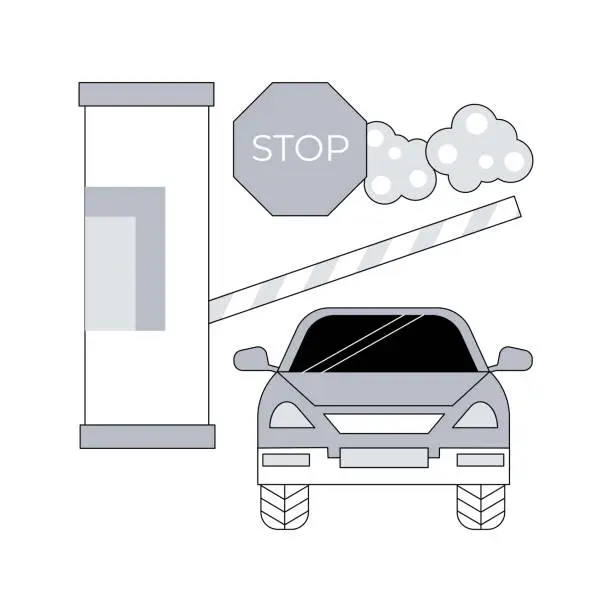 Vector illustration of Toll road abstract concept vector illustration.