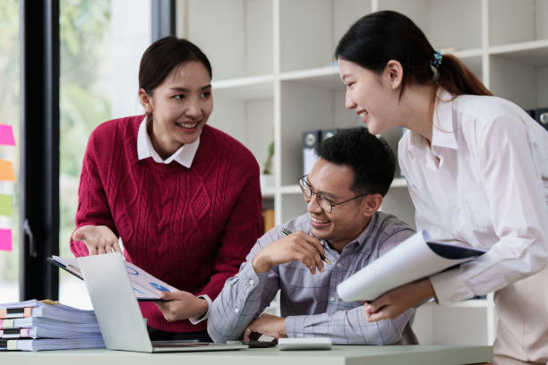 istock Group of business consultant working management big data and analyze financial document of company 1440687803