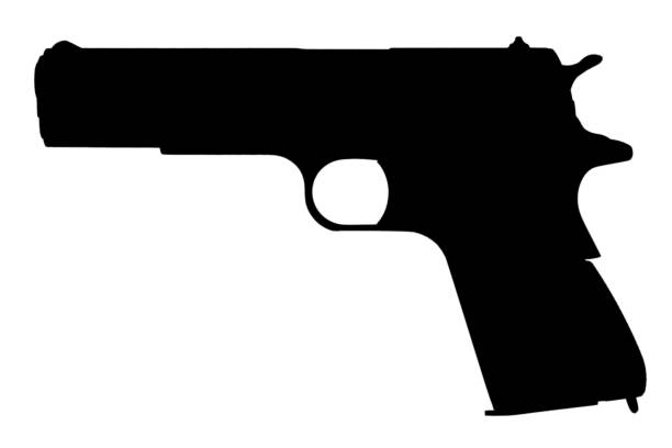 istock colt government M1911 black silhouette 1440689278