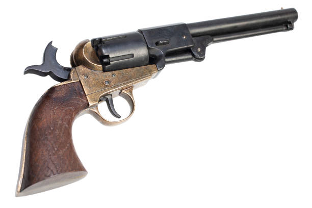 istock Old West Gun - Cocked and Locked Army Revolver 1440689541