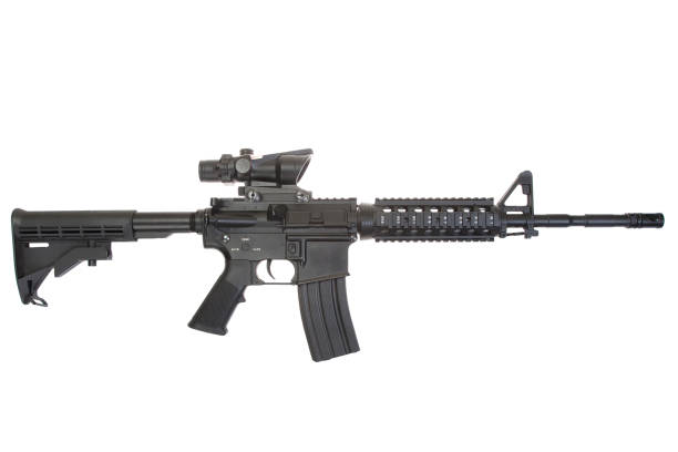 istock US Army carbine with optical sight isolated on a white background 1440689600
