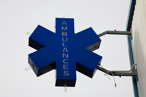 ambulances french logo text means emergency car ambulance rescue van victim to hospital emergencies