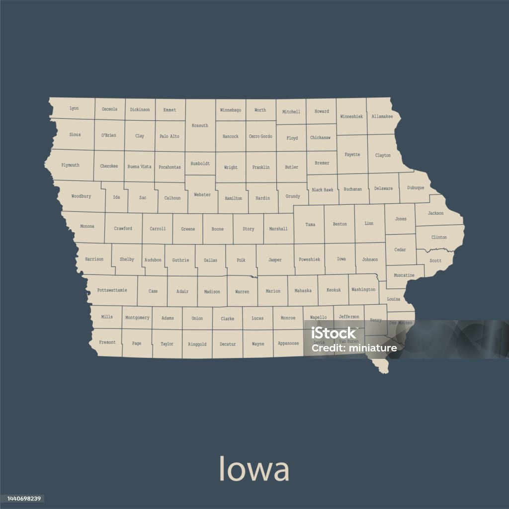 Desktop Iowa State Map Iowa Map Stock Illustration - Download Image Now - Abstract, Alabama ...