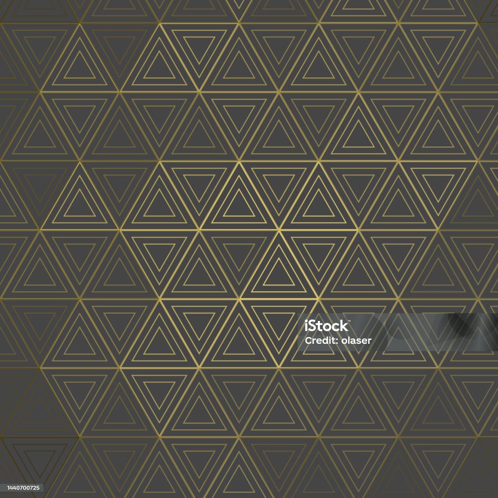 Reflective Triangle Pattern Triangle Pattern With Golden 3d Reflection Stock Illustration ...