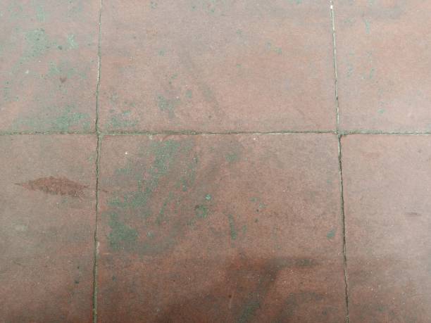 istock Dull and slightly textured red pedestrian floor 1440701445
