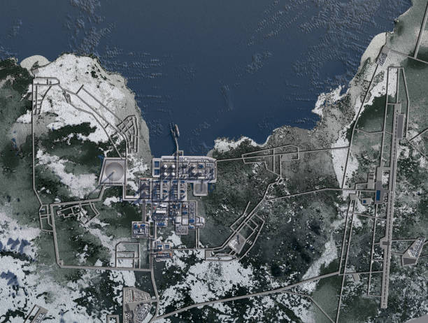 istock LNG plant with berth and gas carrier. 3d-rendering 1440706358