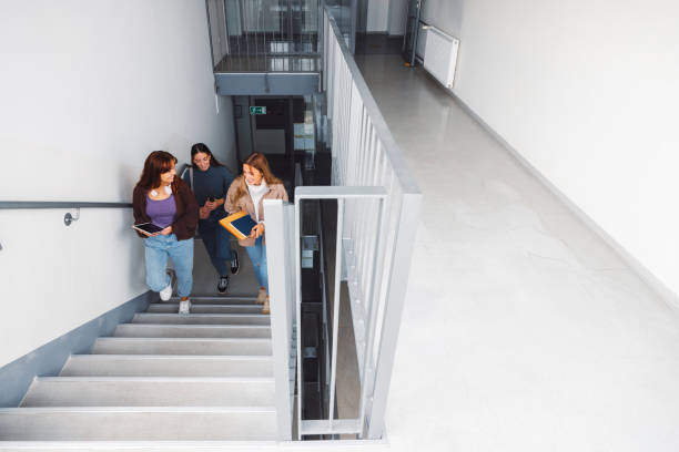istock Female university or college students are admitted by staircase 1440708327