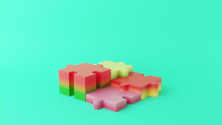 Animated jigsaw puzzle graph