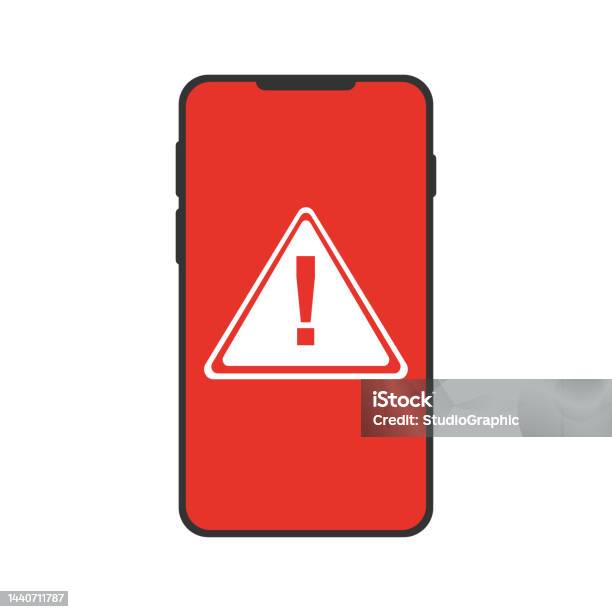 Phone Error. Sign Warning About A System Error On The Phone Emergency Notification About ...