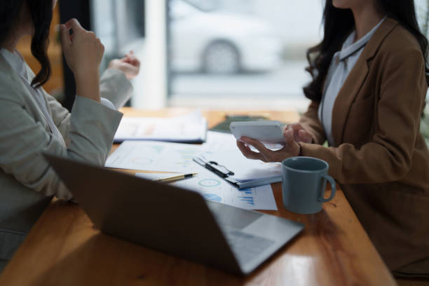 istock Group of business consultant working management big data and analyze financial document of company. account, finance, business concept 1440715720