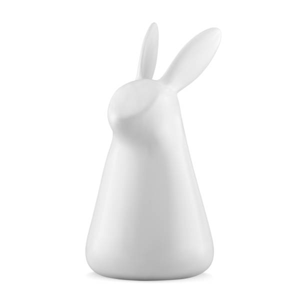 istock Easter bunny cute porcelain statuette creative holiday decorative design 3d icon realistic vector 1440718402