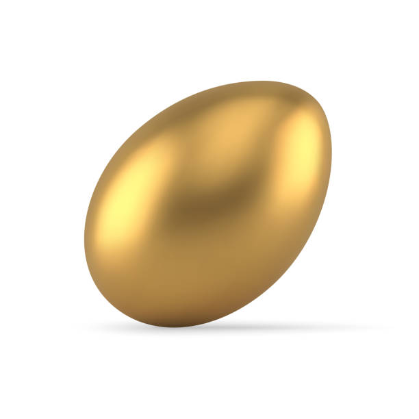 istock Easter egg golden foil decorative holiday delicious bauble 3d icon realistic vector illustration 1440718415