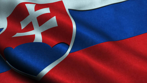 bandiera nazionale della slovacchia - slovak flag foto e immagini stock