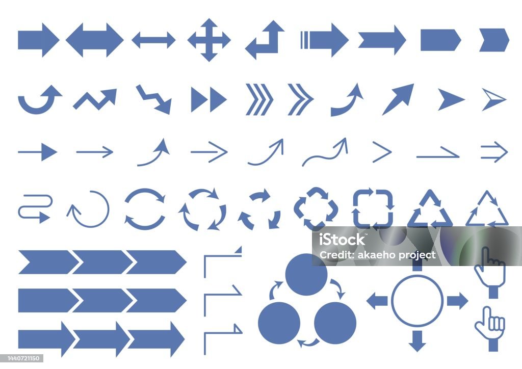 Basic Document Arrow Business Arrow Set That Can Be Used For Presentations And Document ...