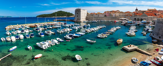 amazing view on historic town Dubrovnik in southern Dalmatia