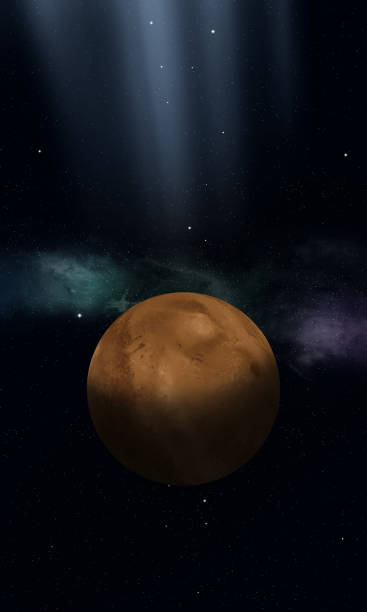 Space illustration of Mars stock photo