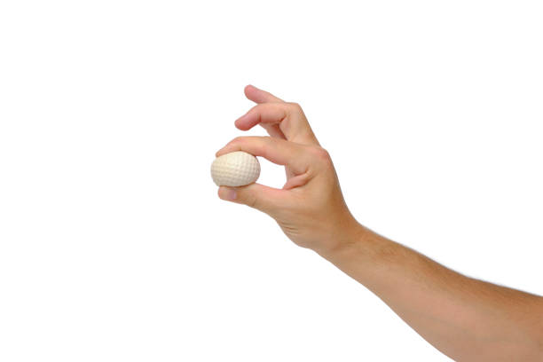 istock Soft golf ball in hand white background.Concept fighting cellulite. 1440724477