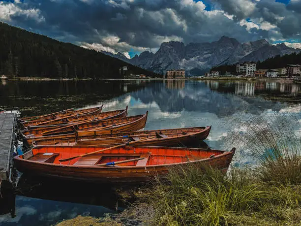 Misurina lake atsunset