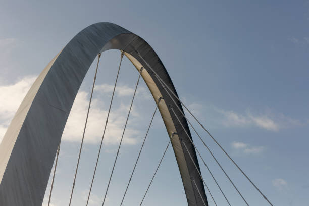 istock Architectural construction industrial mechanical abstract detail at Clyde Arch bridge at clyde river of glasgow scotland england UK 1440728167