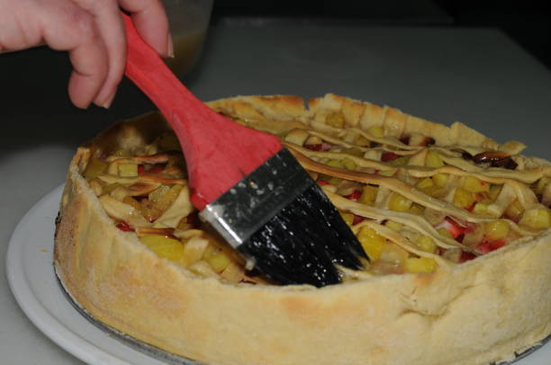 istock Puff pastry cake with assorted fruits. 1440730509