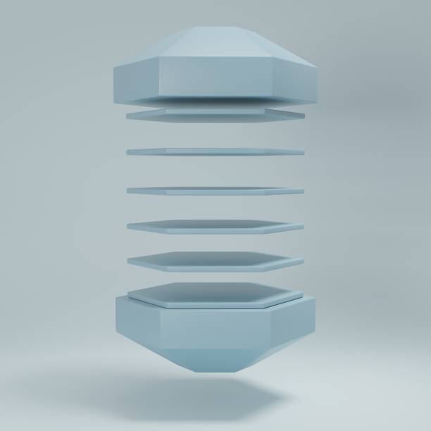 istock 3d rendering display product abstract minimal scene with geometric podium platform. stand for cosmetic products. Stage showcase on pedestal 3d studio. 1440732380