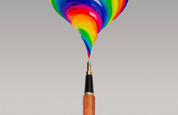 Close-up of bright multi-colored feathers.