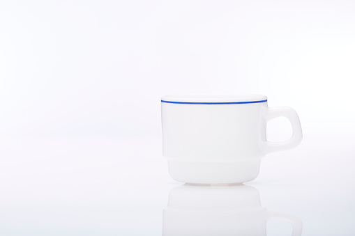 Coffee cup on white background.