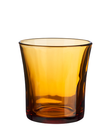 Whiskey glass on a white background