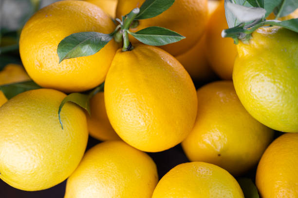 istock Ripe lemons on top of each other 1440740892