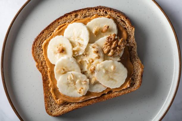 istock Healthy open sandwich with peanut butter 1440741937