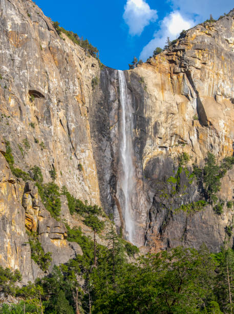 Bridalveil Falls Bridalveil Falls in Yosemite National Park. The waterfall is 620 feet tall. robert michaud stock pictures, royalty-free photos & images