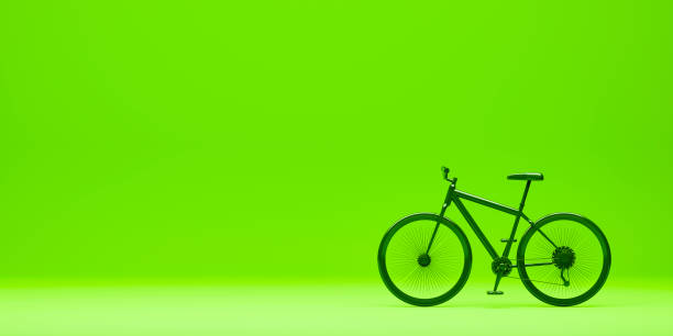 Green Bicycle, Ecology concept, Clipping path included.