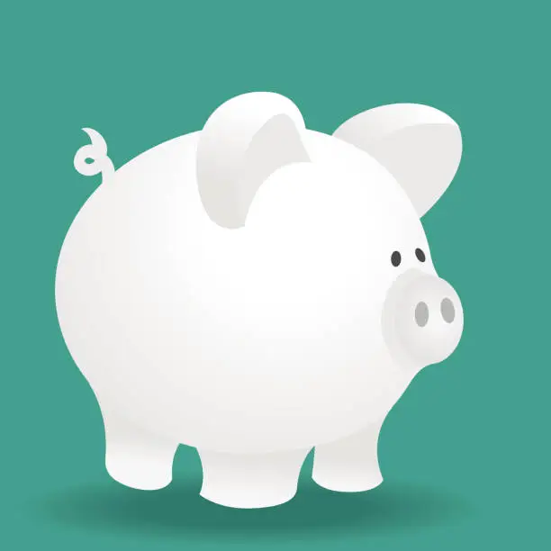 Vector illustration of Cute Piggy Bank