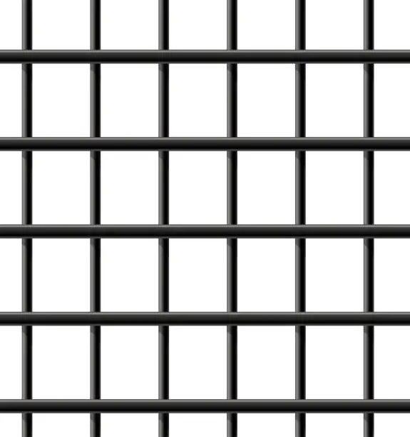 Vector illustration of Metal Prison Bar Seamless Pattern Background