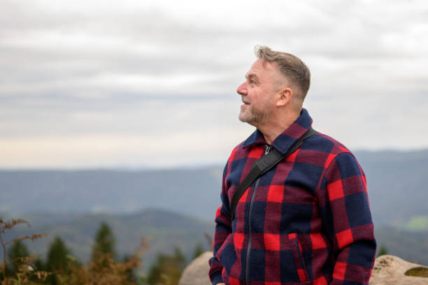 istock Man with a beard and a lumberjack jacket 1440755013